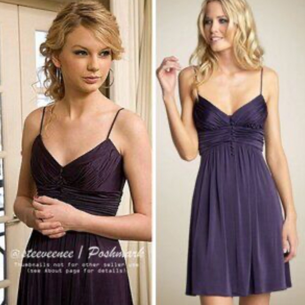 BCBGMaxAzria Purple Spaghetti Strap Mini Dress Size XS